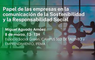 Sesión Papel de las empresas en la comunicación de la sostenibilidad y la responsabilidad social