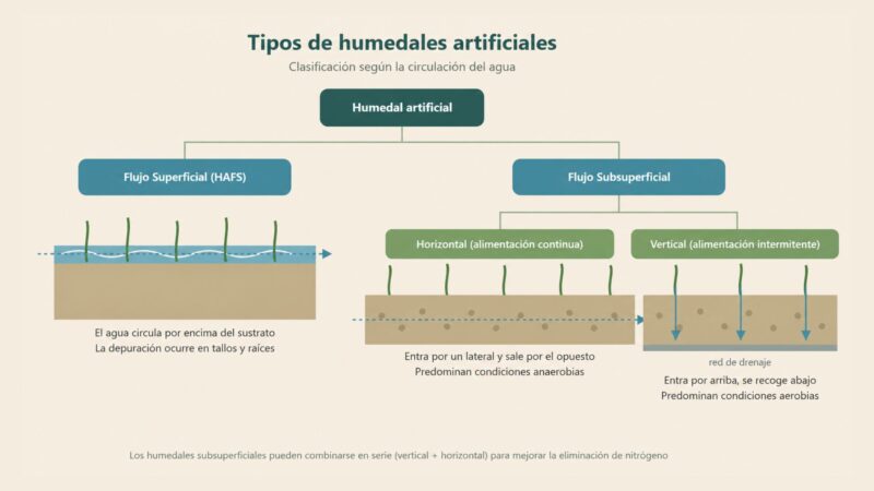 Tipos de humedales artificiales